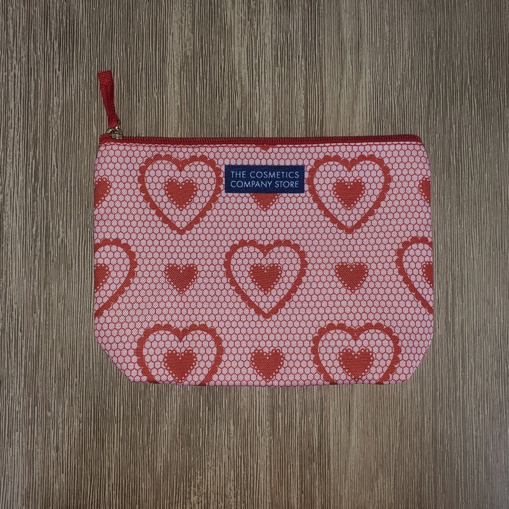 Pink Heart Cosmetic Bag